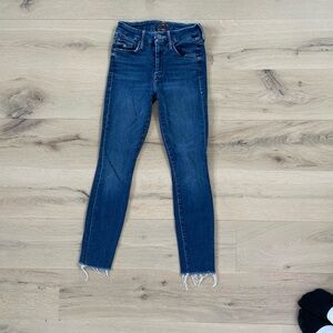 MOTHER Dark Blue Ankle Jeans
